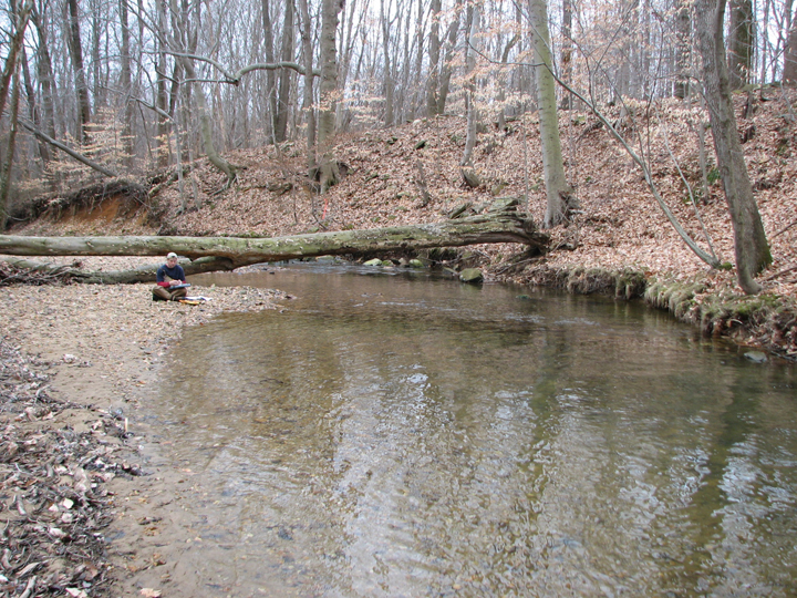 Field photo showing stream conditions at site NEAS-103-R-2008-1