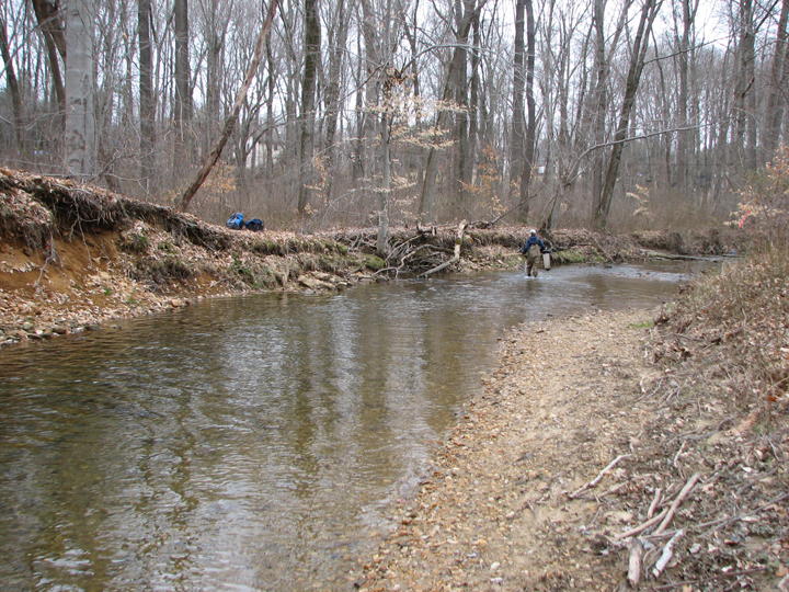 Field photo showing stream conditions at site NEAS-103-R-2008-2