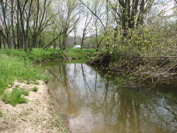 Field photo showing stream conditions at site NEAS-203-B-2007-1