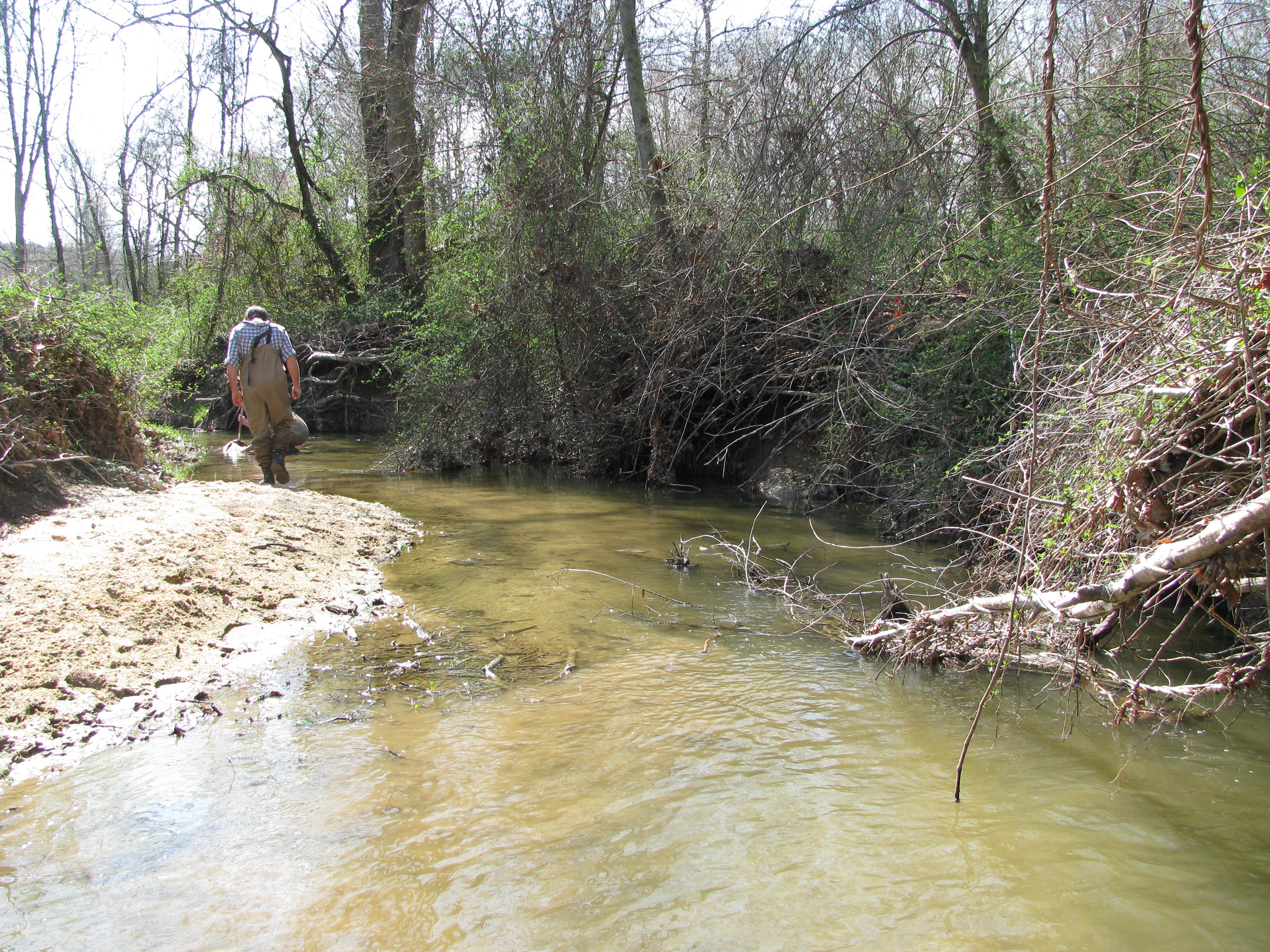 Field photo showing stream conditions at site OCTO-201-A-2012-2