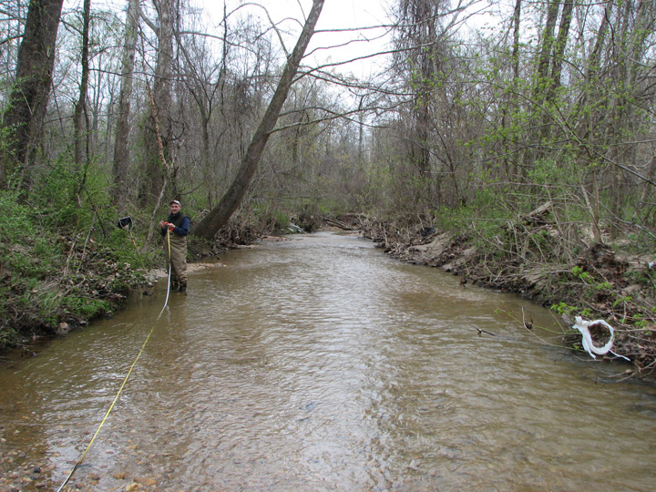 Field photo showing stream conditions at site PATL-256-T-2007-1