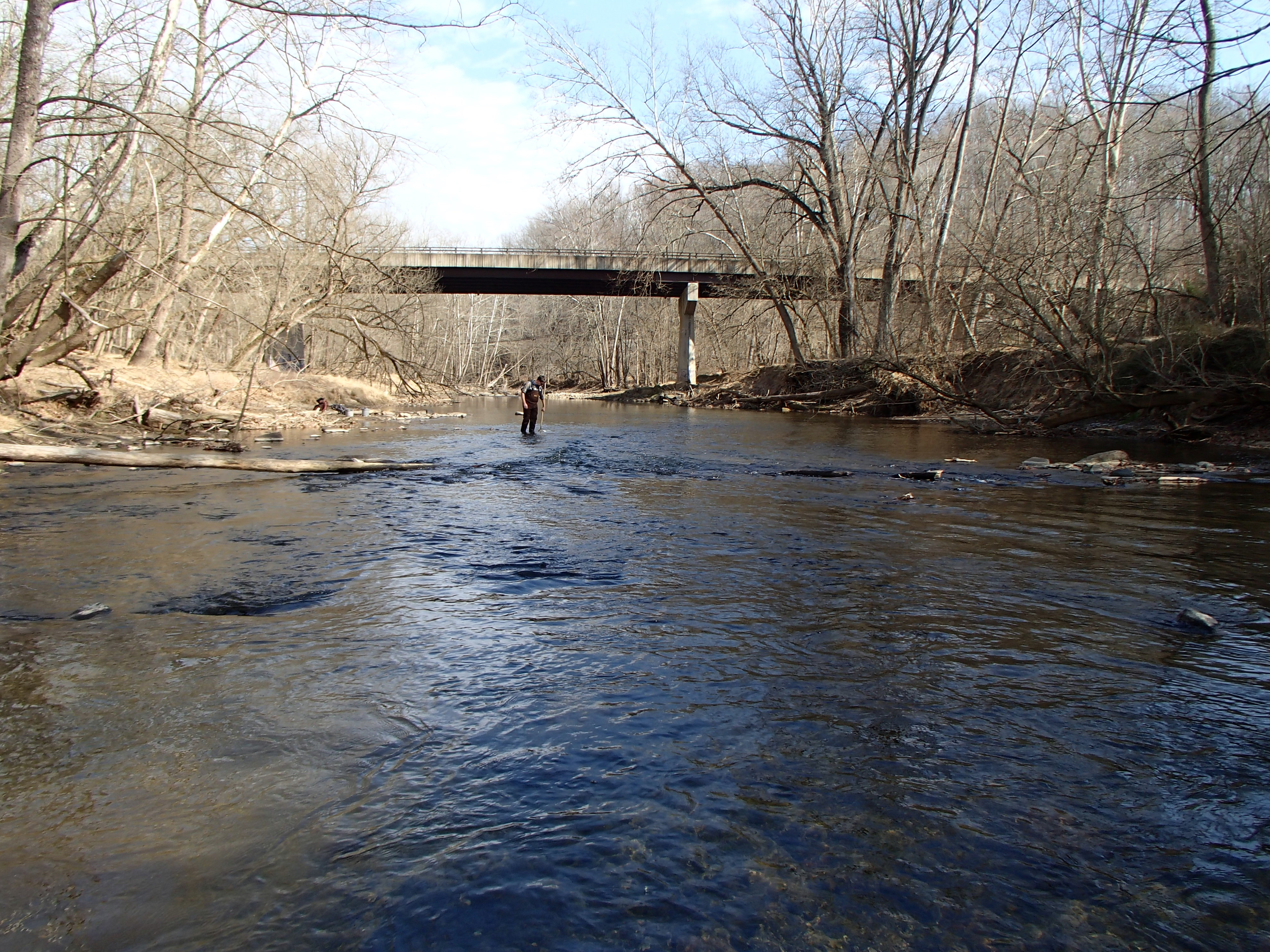 Field photo showing stream conditions at site PATL-511-X-2017-MidpointLookingDownstream