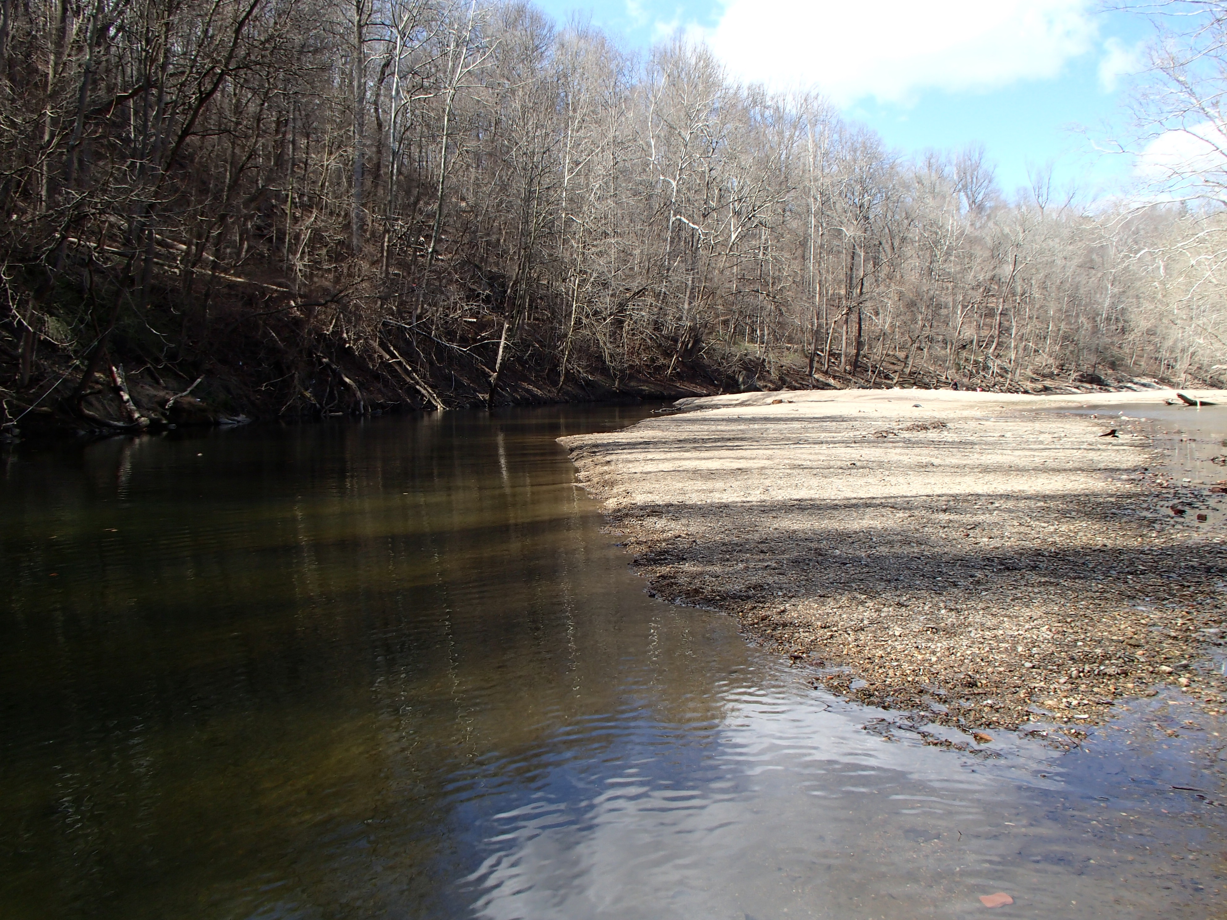 Field photo showing stream conditions at site PATL-515-X-2017-MidpointLookingUpstream