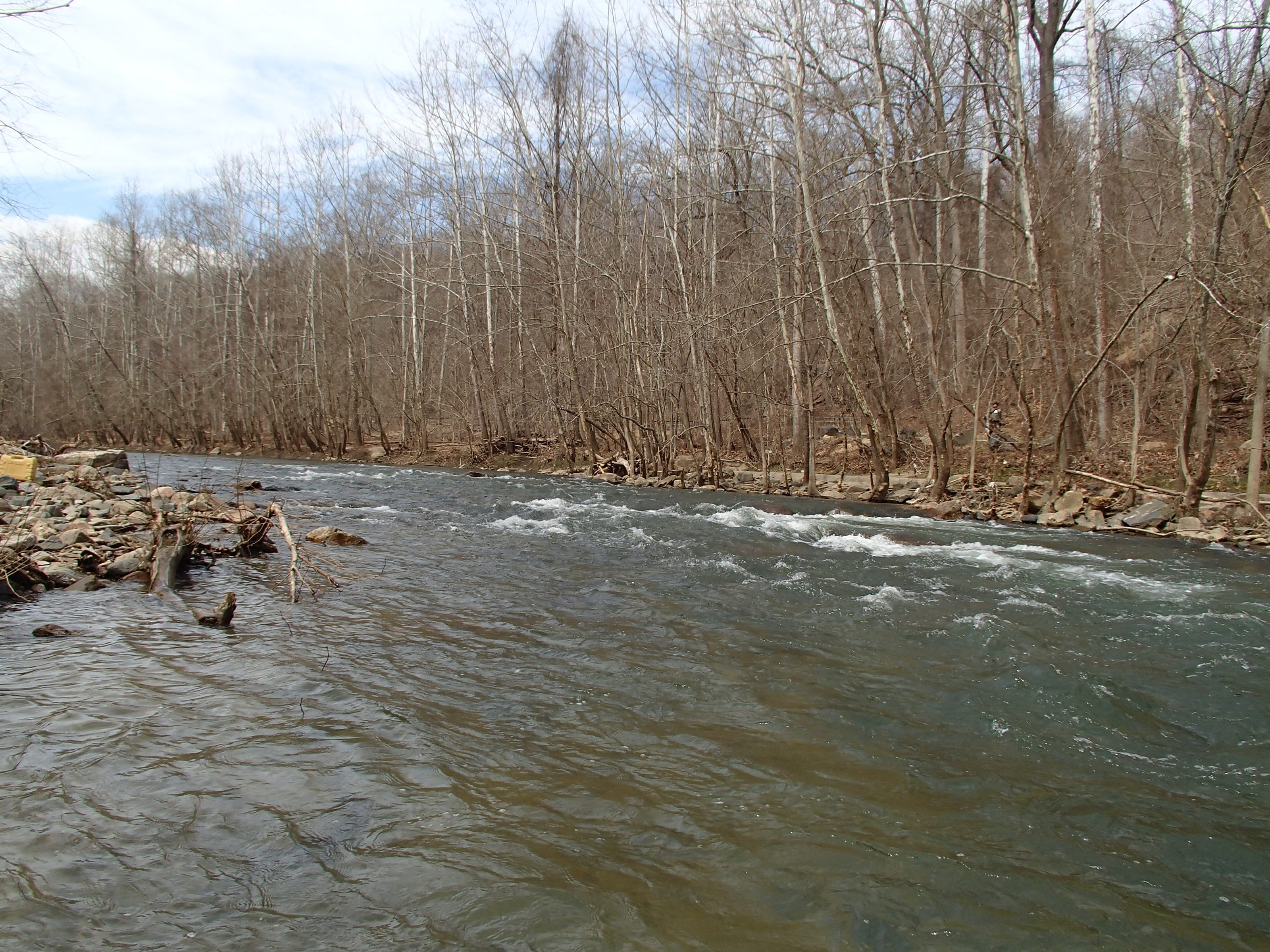 Field photo showing stream conditions at site PATL-516-X-2015_midpoint-looking-upstream