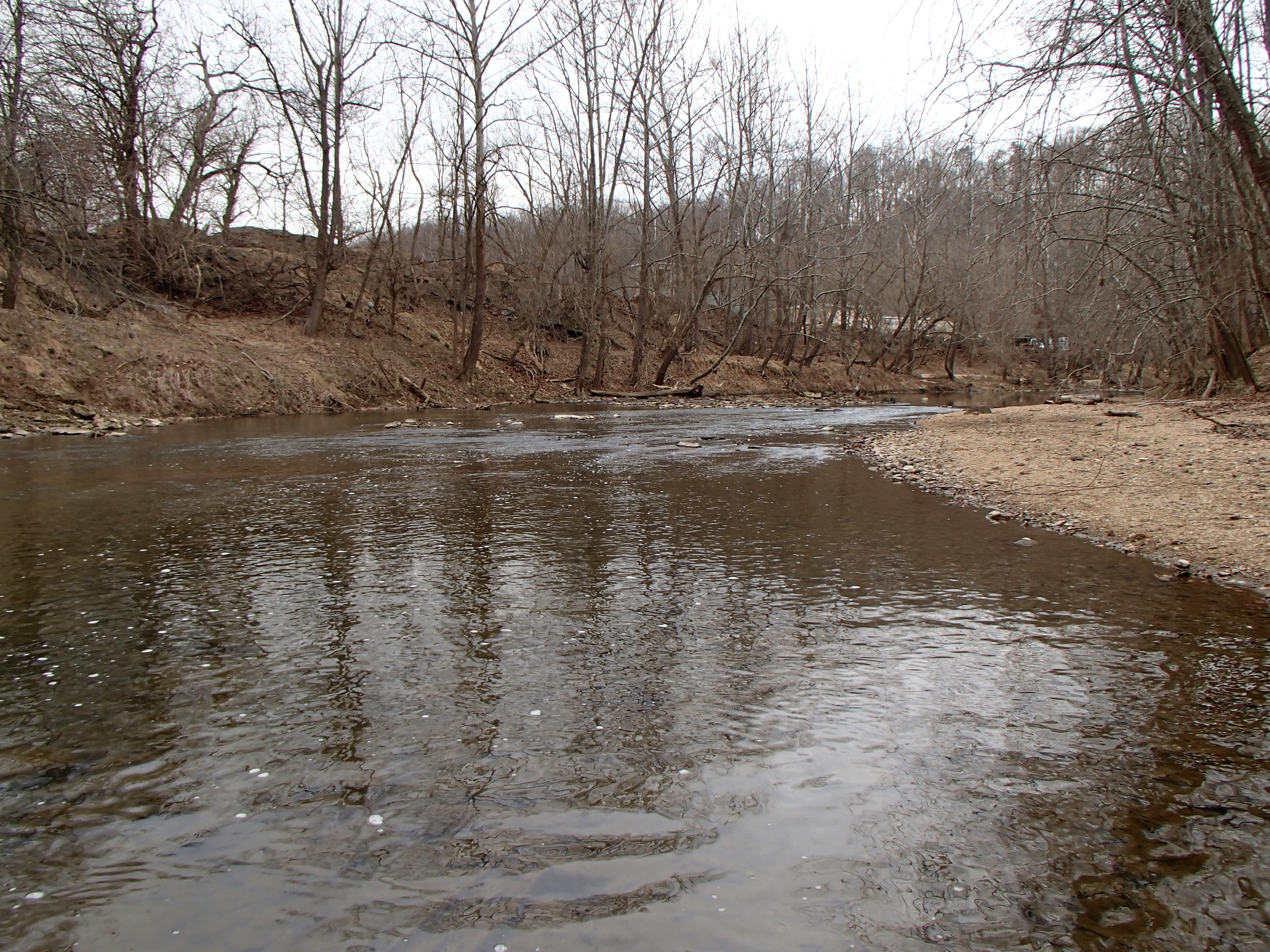 Field photo showing stream conditions at site PATL-517-X-2017-MidpointFacingUpstream