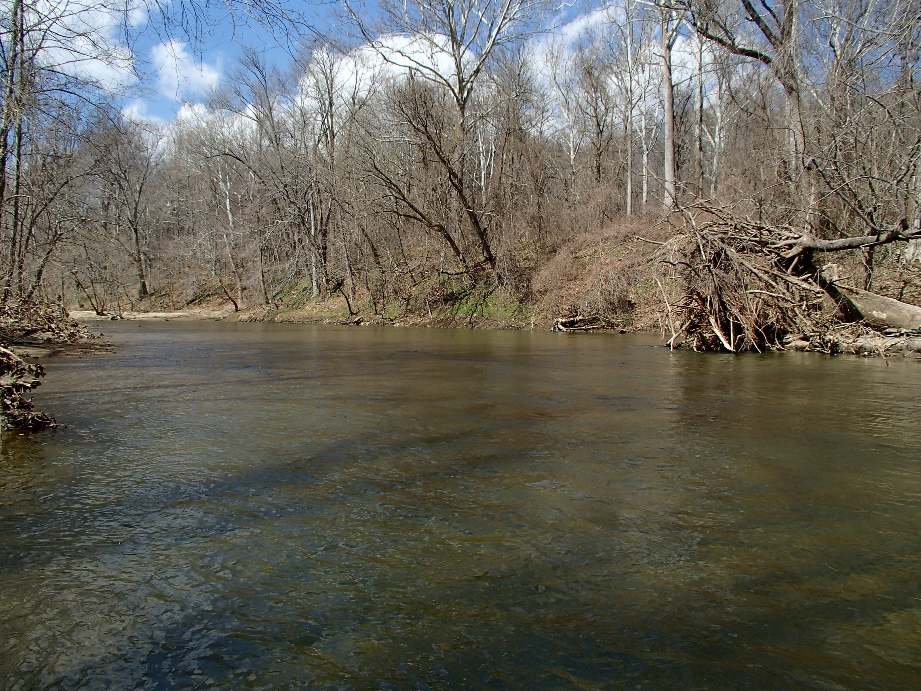 Field photo showing stream conditions at site PATL-B04-X-2015_midpoint-looking-upstream