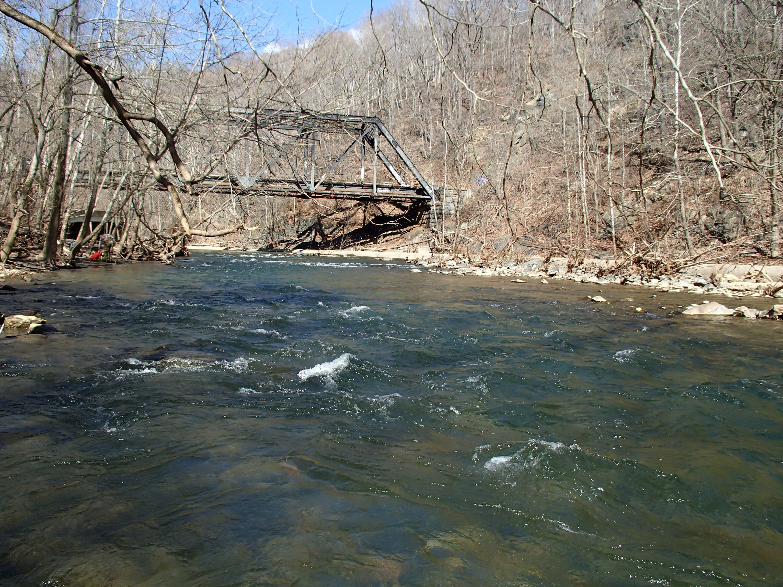 Field photo showing stream conditions at site PATL-B05-X-2015_Midpoint-looking-upstream