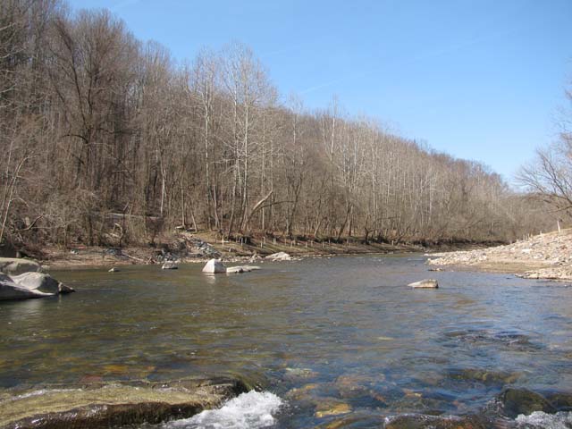 Field photo showing stream conditions at site PATL-B07-X-2012-SimkinsDamSite