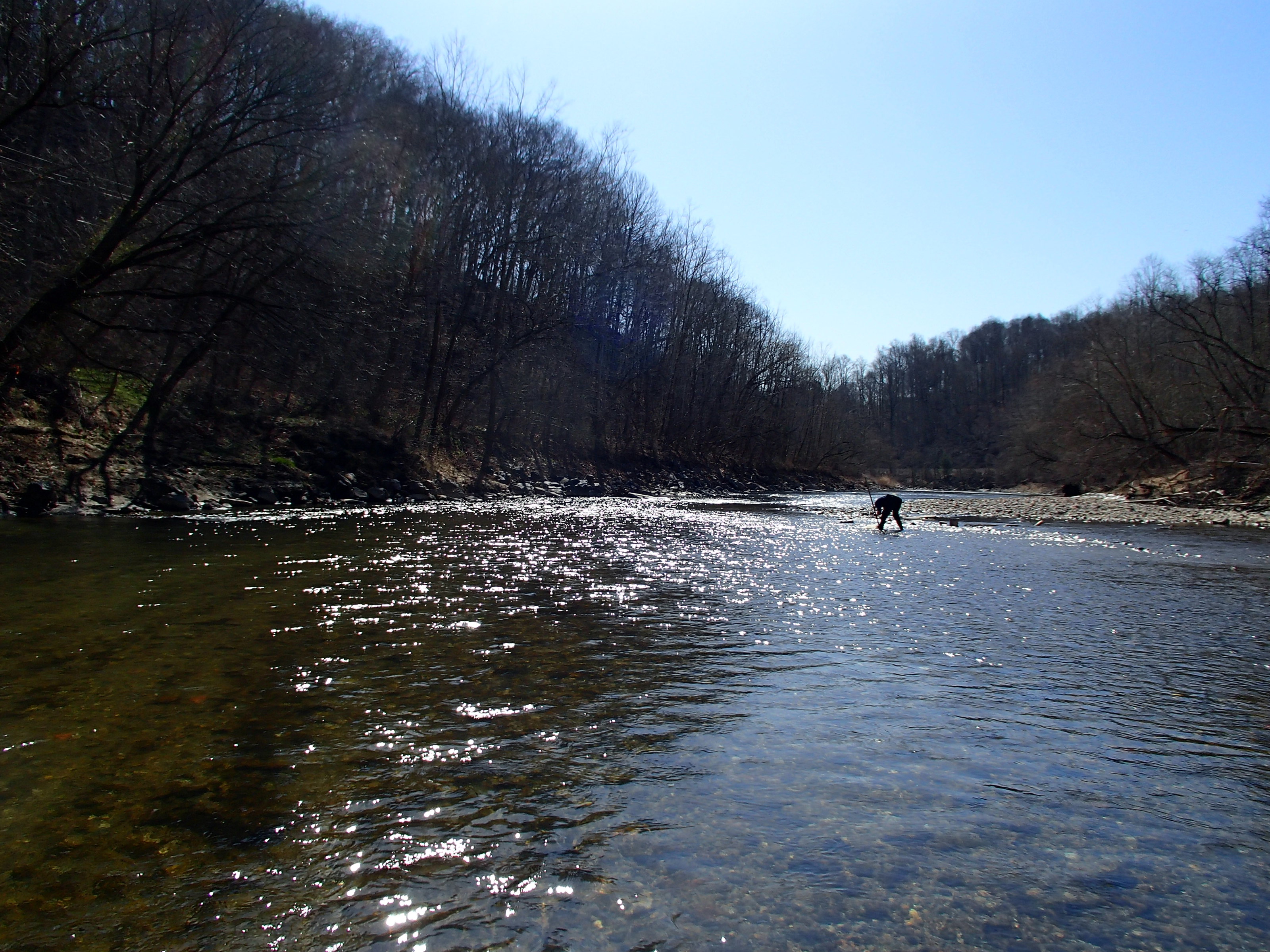 Field photo showing stream conditions at site PATL-B09-X-2015_Midpoint-looking-downstream