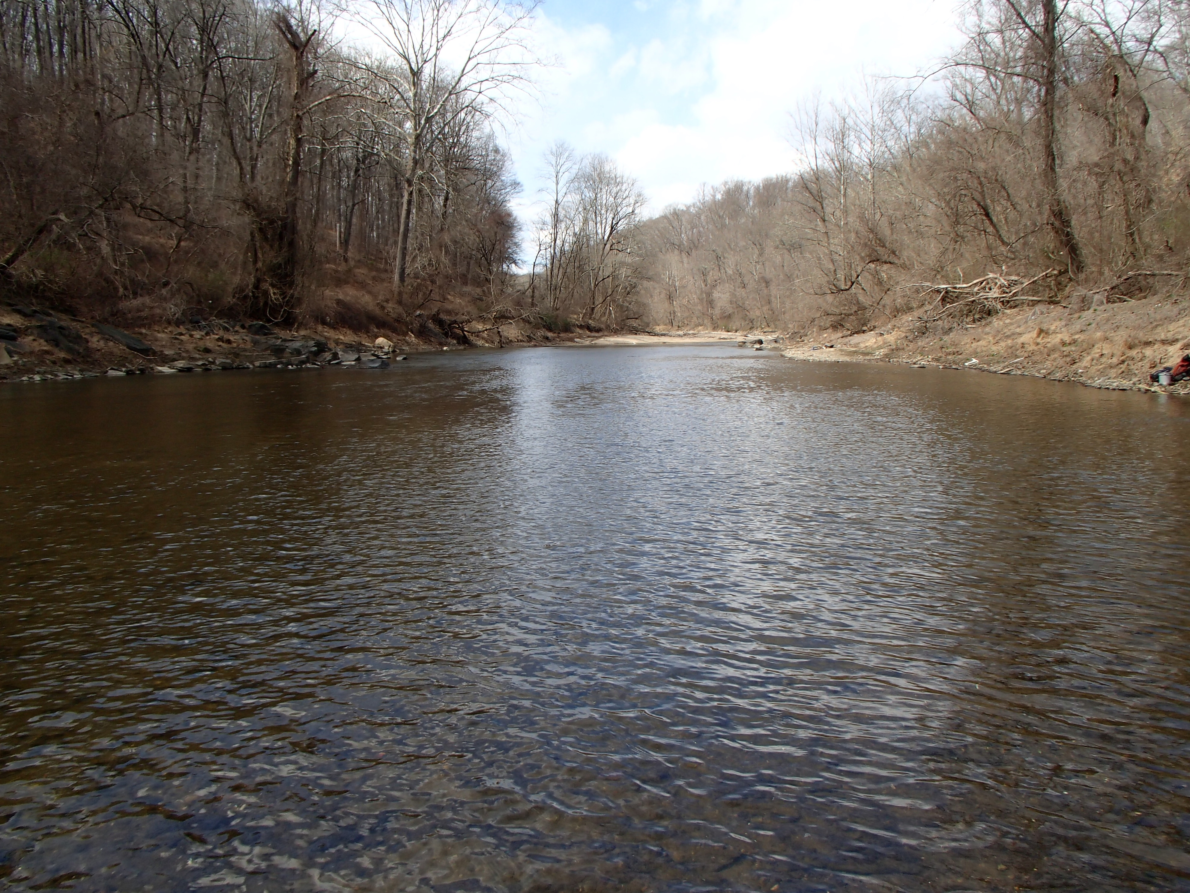 Field photo showing stream conditions at site PATL-B09-X-2017-MidpointFacingUpstream