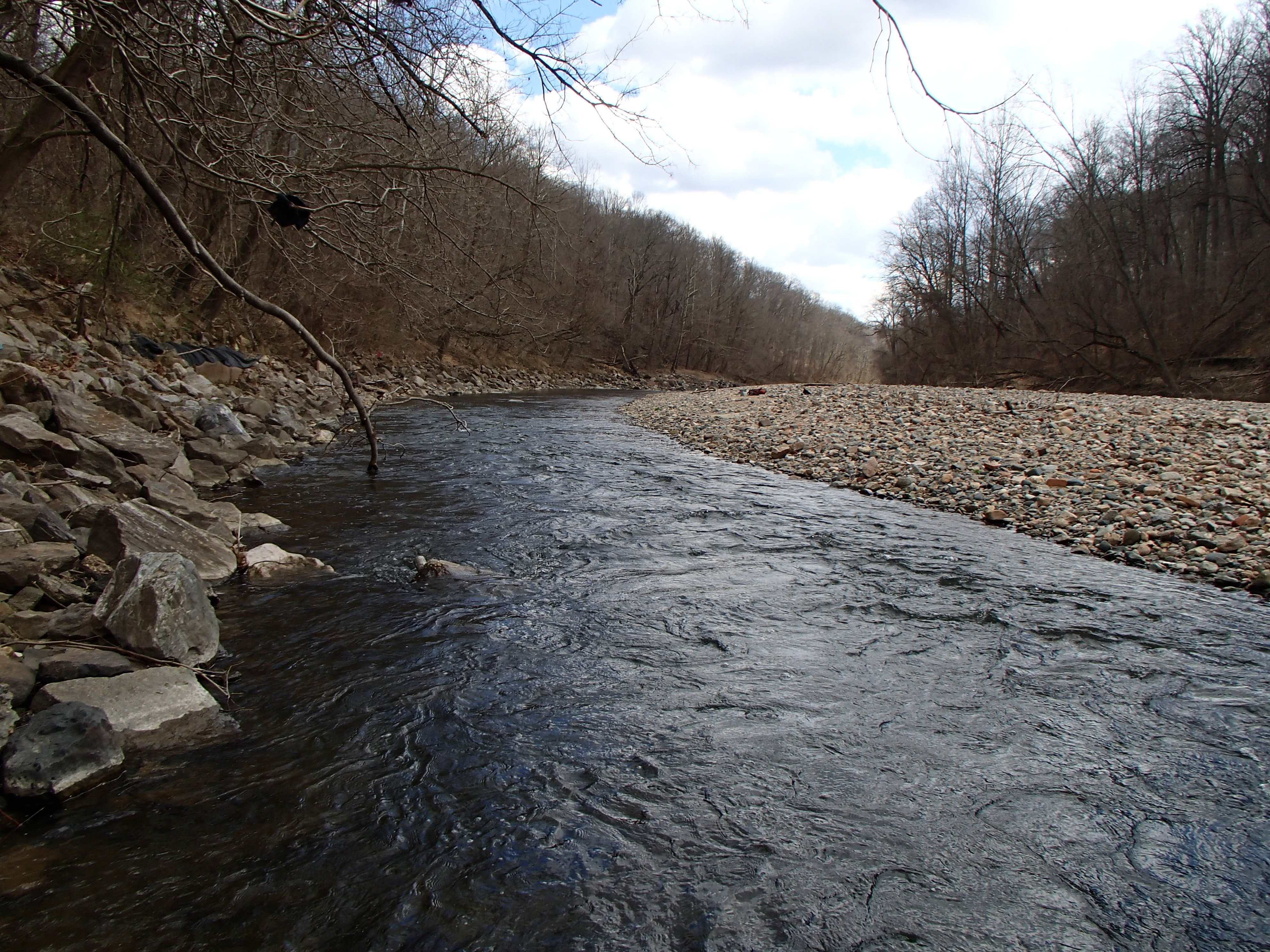 Field photo showing stream conditions at site PATL-B10-X-2017-MidpointLookingDownstream