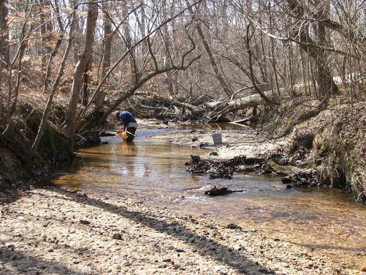 Field photo showing stream conditions at site PAXL-294-S-2008-2