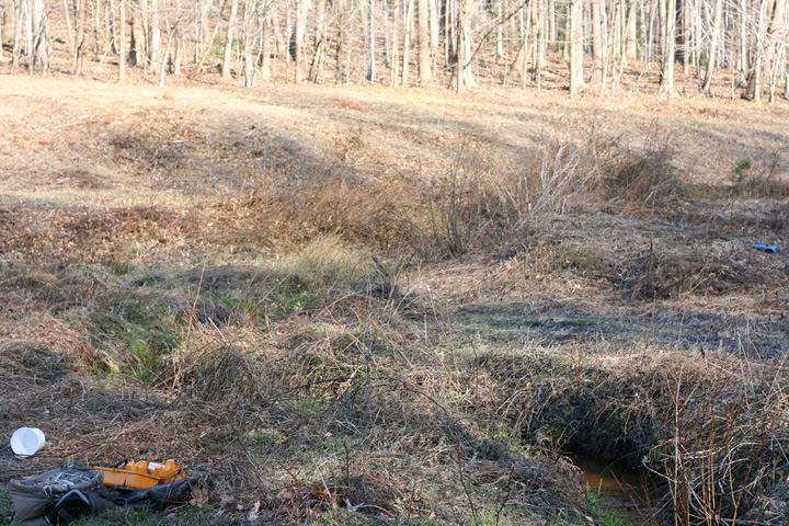 Field photo showing stream conditions at site PAXM-102-R-2009-2
