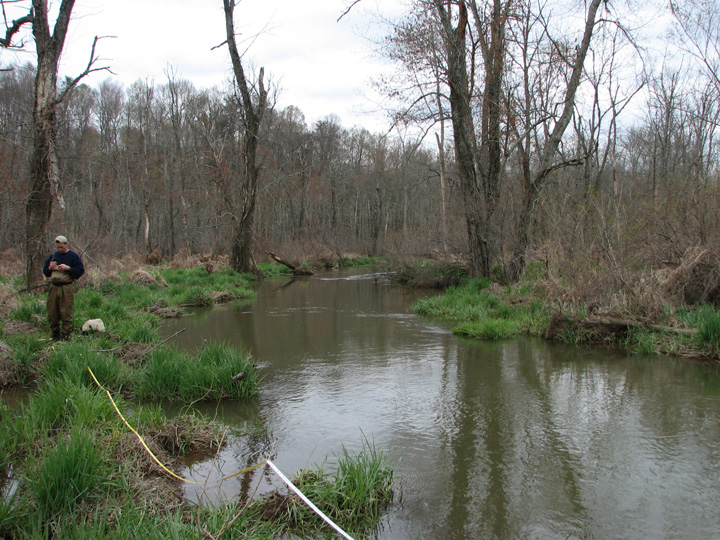 Field photo showing stream conditions at site PAXM-338-A-2007-1