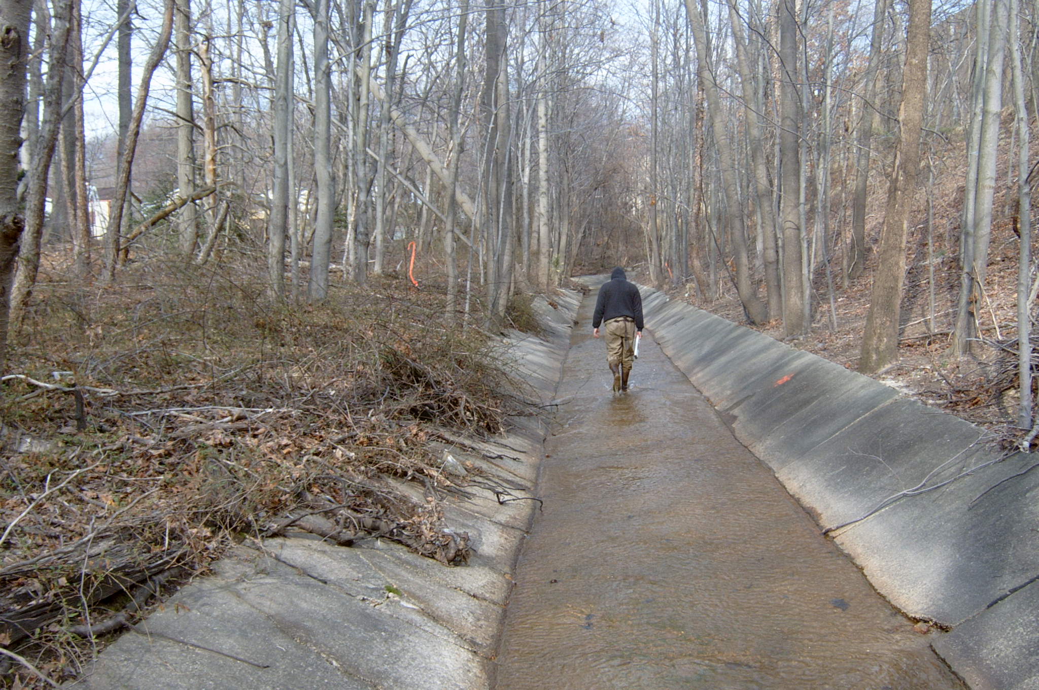 Field photo showing stream conditions at site PAXU-105-R-2004-68