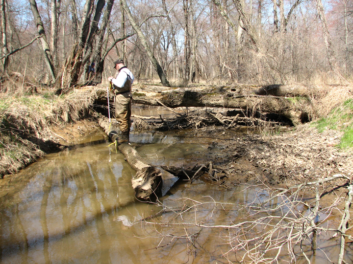 Field photo showing stream conditions at site PAXU-108-R-2008-1