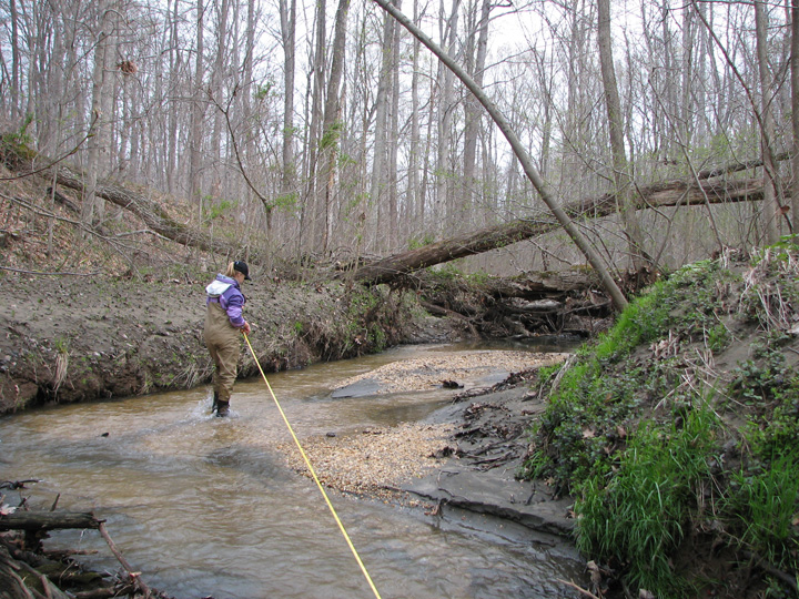 Field photo showing stream conditions at site PAXU-258-T-2007-2