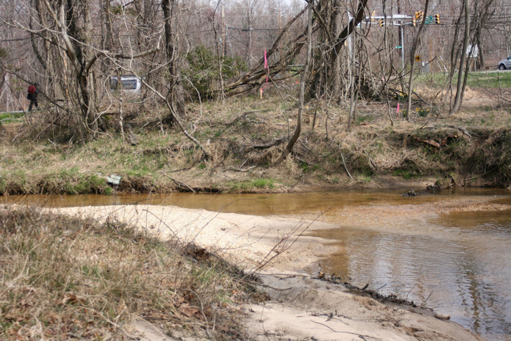 Field photo showing stream conditions at site PISC-101-X-2011-1