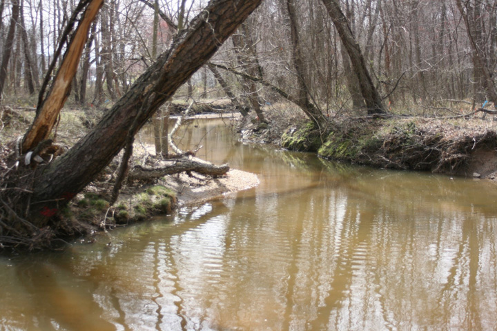Field photo showing stream conditions at site PISC-101-X-2011-2