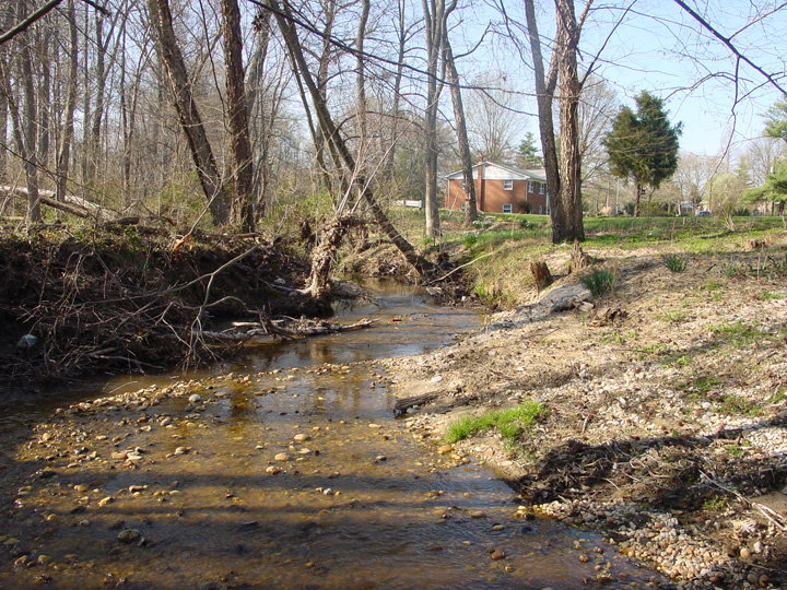 Field photo showing stream conditions at site PISC-104-B-2007-2