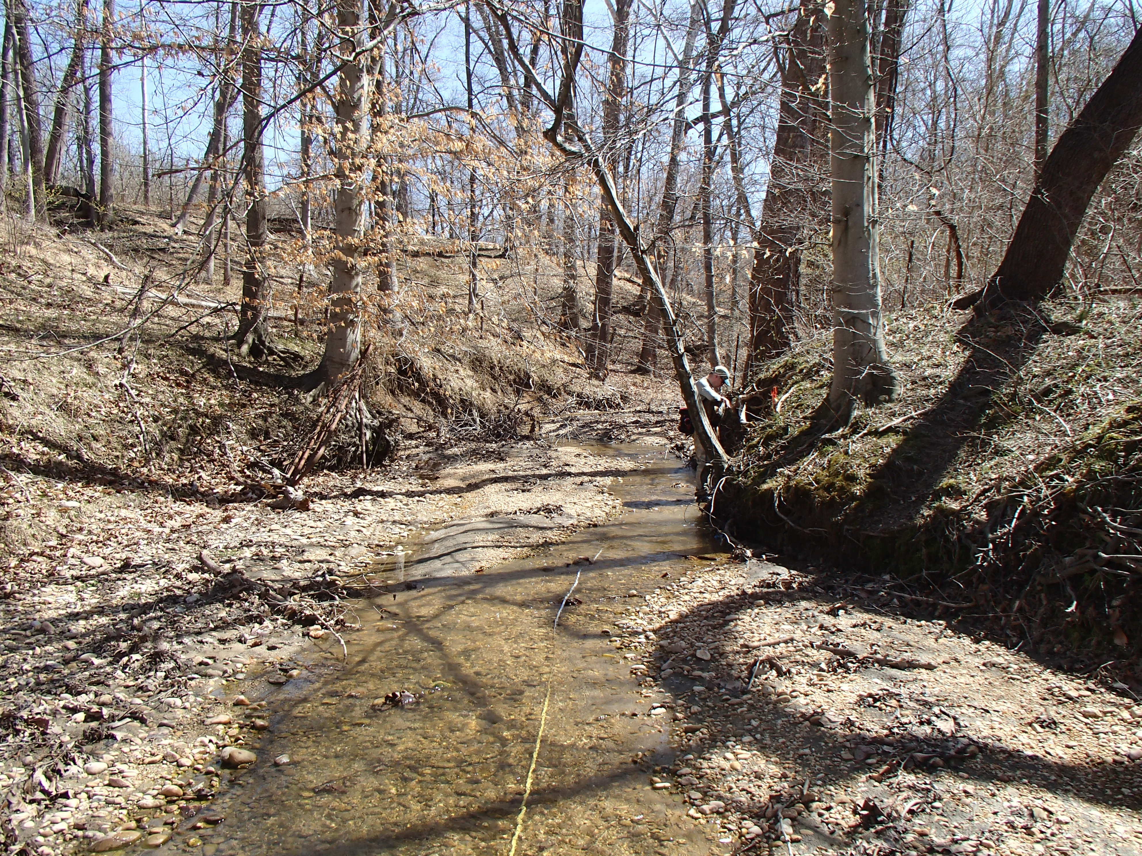 Field photo showing stream conditions at site PISC-104-R-2015_Midpoint-upstream