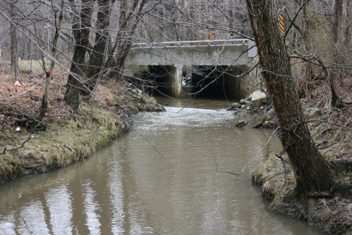 Field photo showing stream conditions at site PISC-202-X-2011-2
