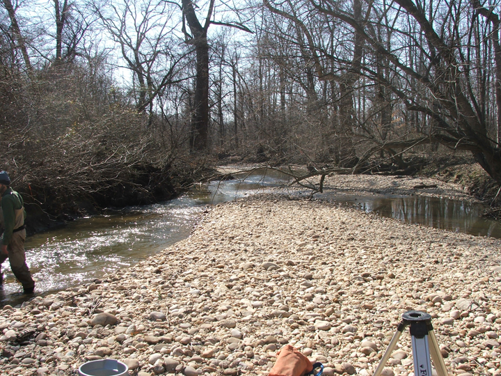 Field photo showing stream conditions at site PISC-206-R-2008-2