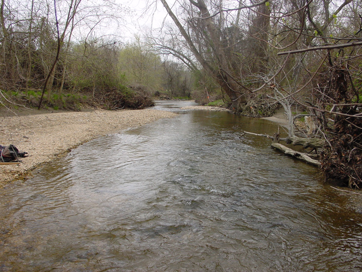 Field photo showing stream conditions at site PISC-211-B-2007-2