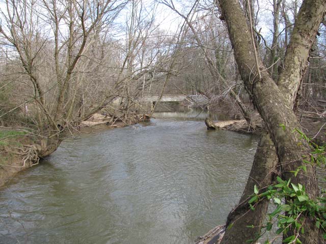 Field photo showing stream conditions at site PISC-327-A-2012-1