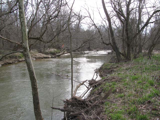 Field photo showing stream conditions at site PISC-327-A-2012-2