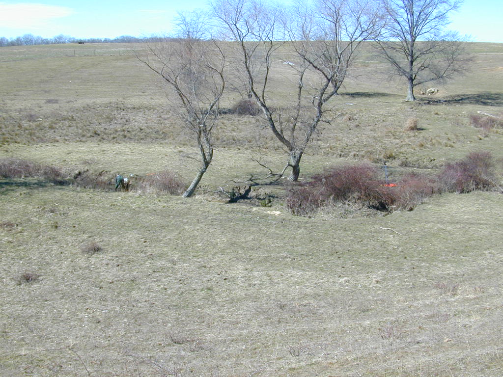 Field photo showing stream conditions at site PRET-102-R-2000-01