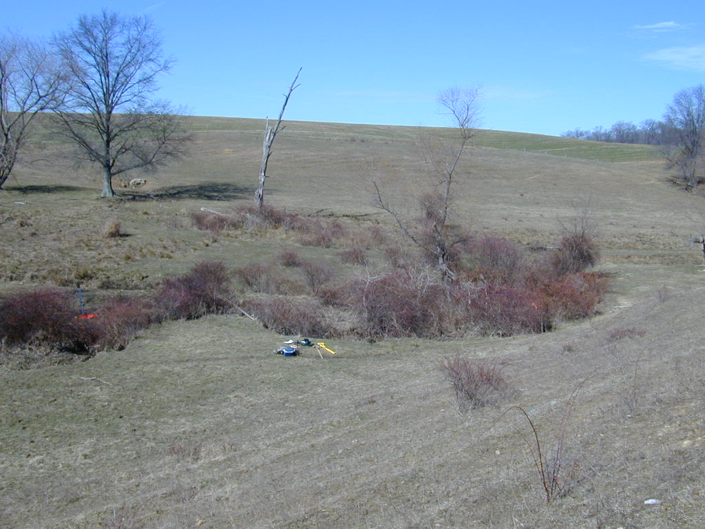 Field photo showing stream conditions at site PRET-102-R-2000-02