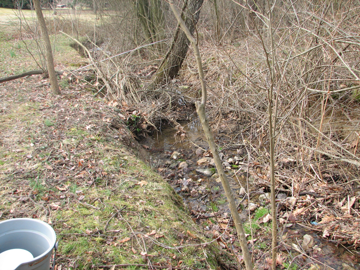 Field photo showing stream conditions at site PRET-103-R-2008-2