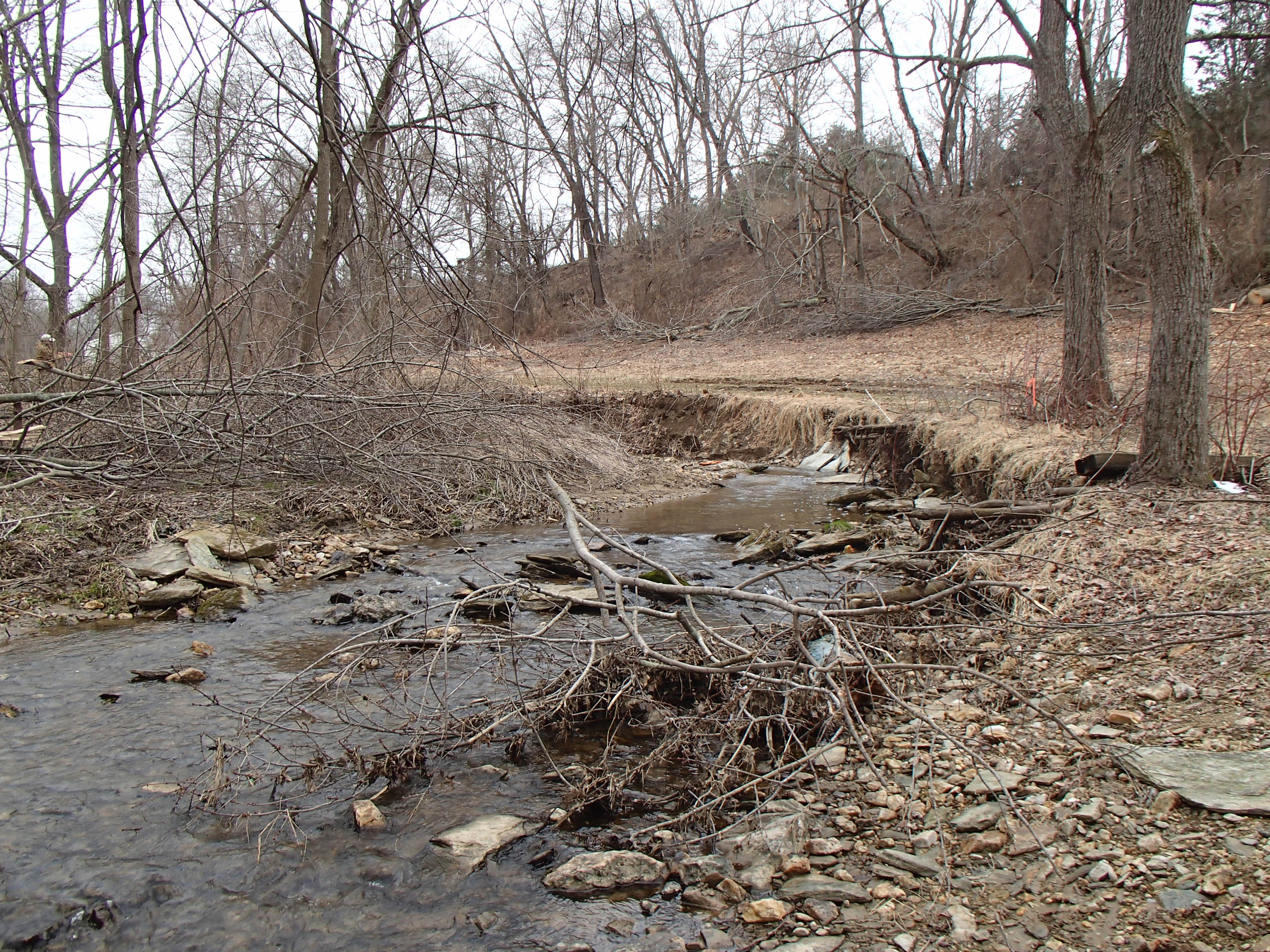 Field photo showing stream conditions at site PRET-110-R-2014-1