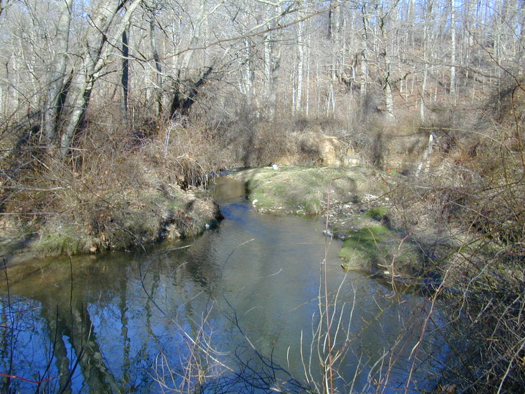 Field photo showing stream conditions at site PRET-214-R-2000-01