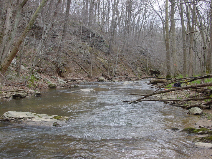 Field photo showing stream conditions at site PRFR-116-R-2007-2