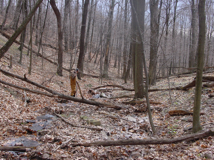 Field photo showing stream conditions at site PRLN-104-R-2007-2