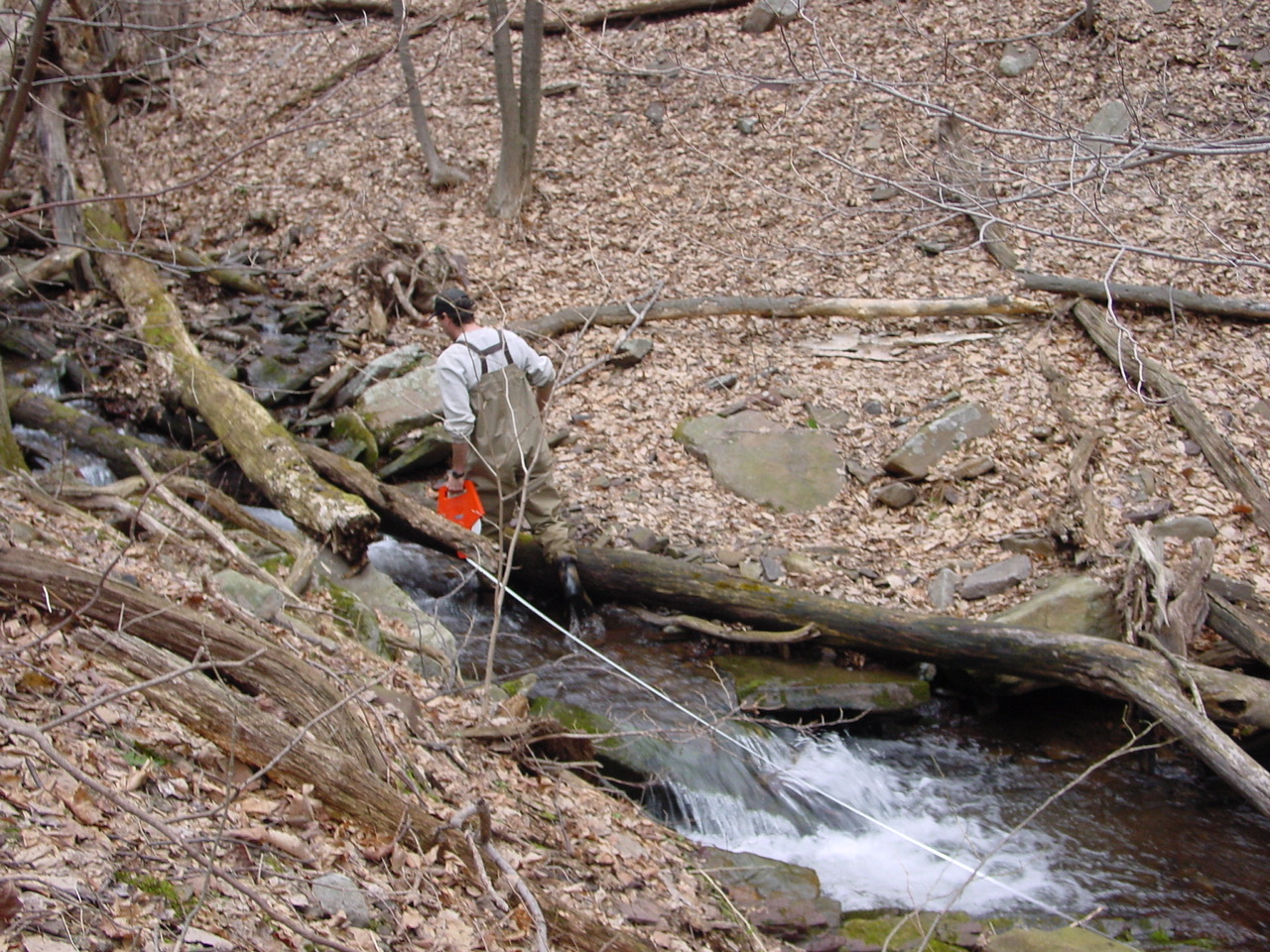 Field photo showing stream conditions at site PRLN-109-R-2003-1