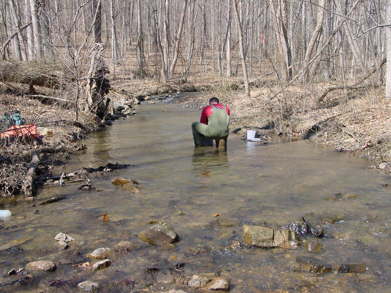 Field photo showing stream conditions at site PRLN-120-R-2003-2