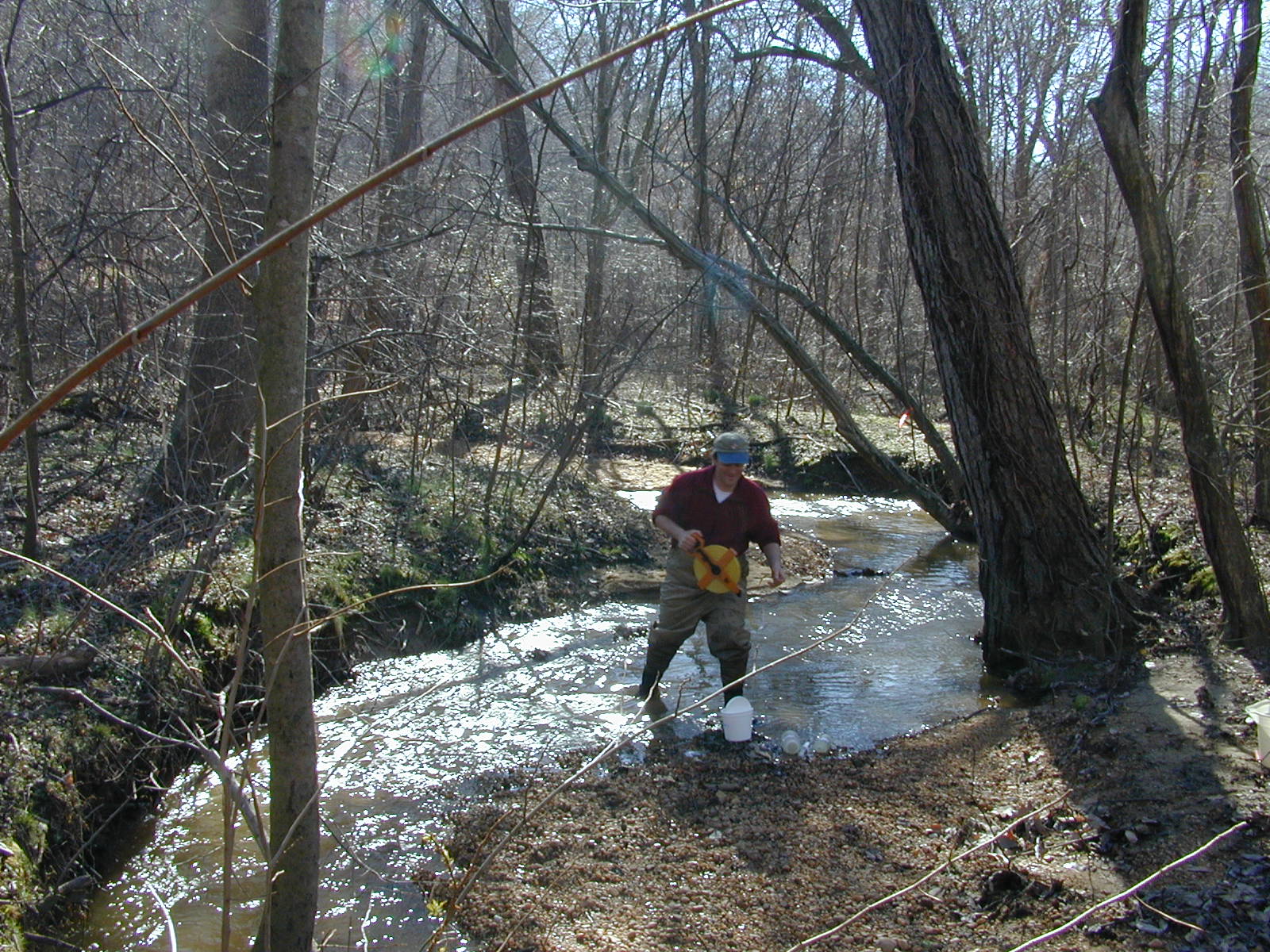 Field photo showing stream conditions at site PRLT-104-R-2004-2