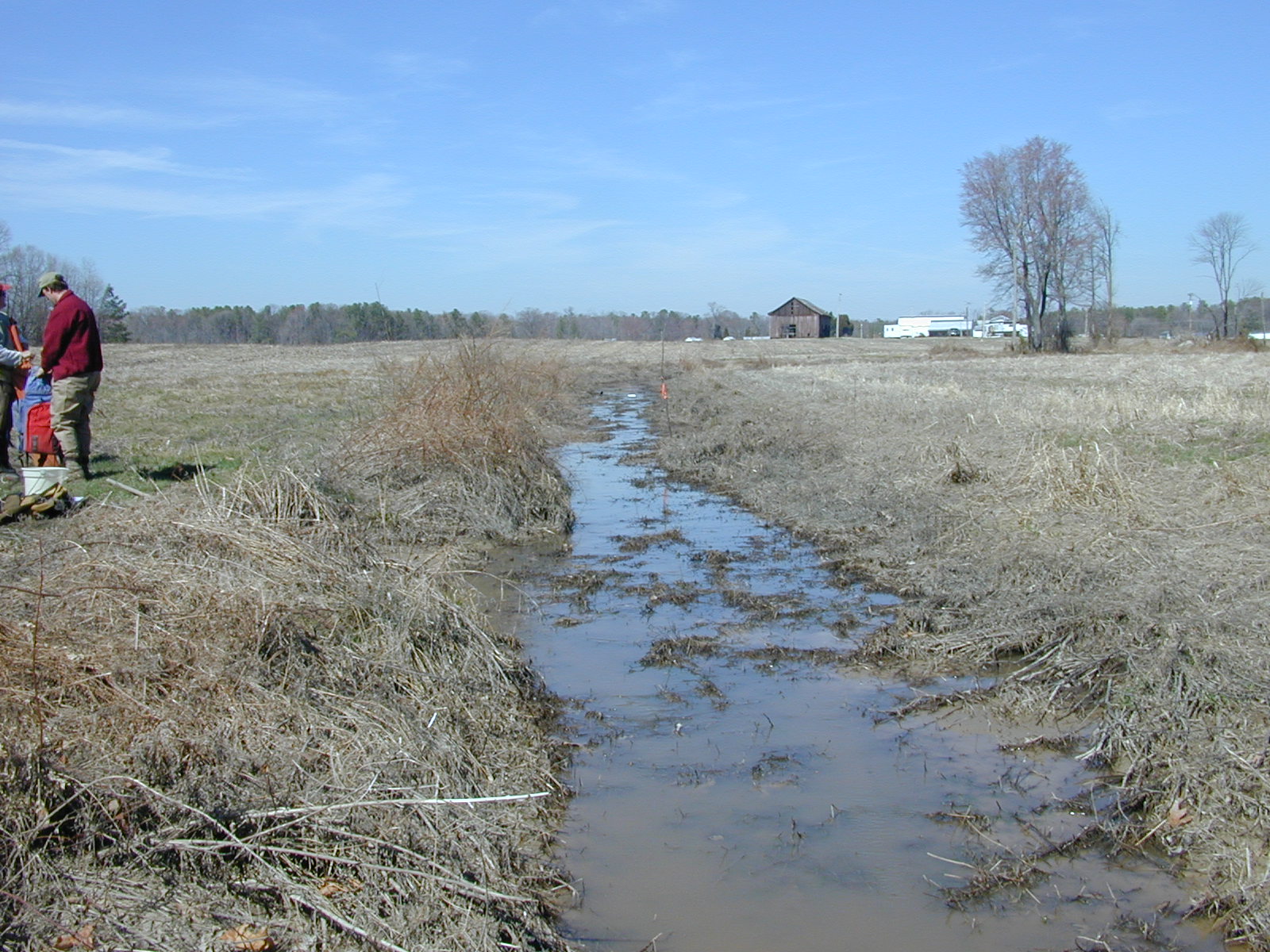 Field photo showing stream conditions at site PRLT-115-R-2004-1