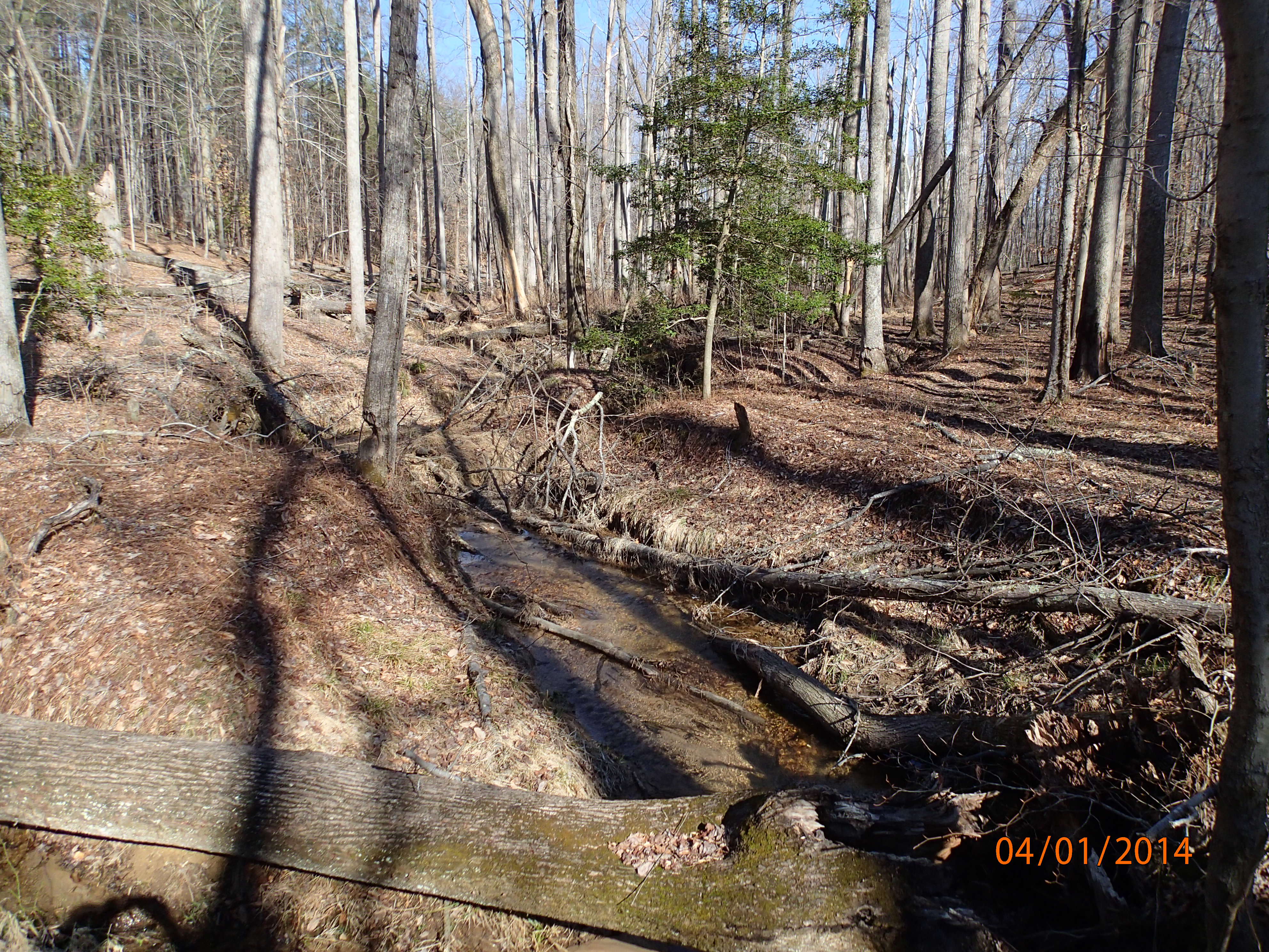 Field photo showing stream conditions at site PRMT-177-S-20140-MidpointUpstream