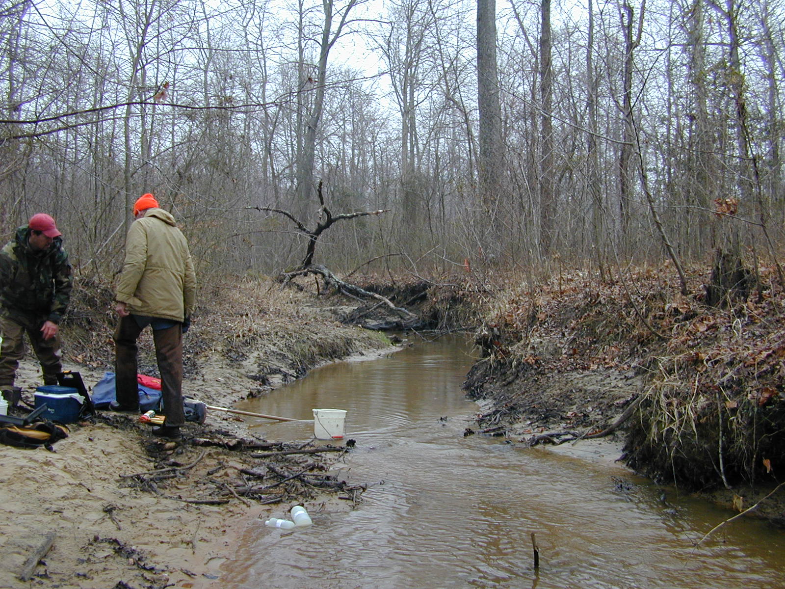 Field photo showing stream conditions at site PRMT-206-R-2004-2