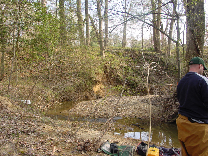 Field photo showing stream conditions at site PRUT-113-B-2007-2