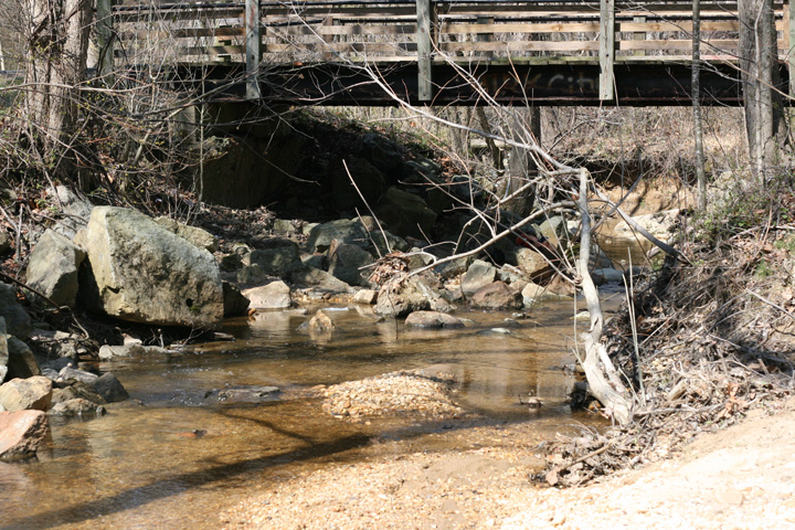 Field photo showing stream conditions at site PRUT-114-R-2009-1