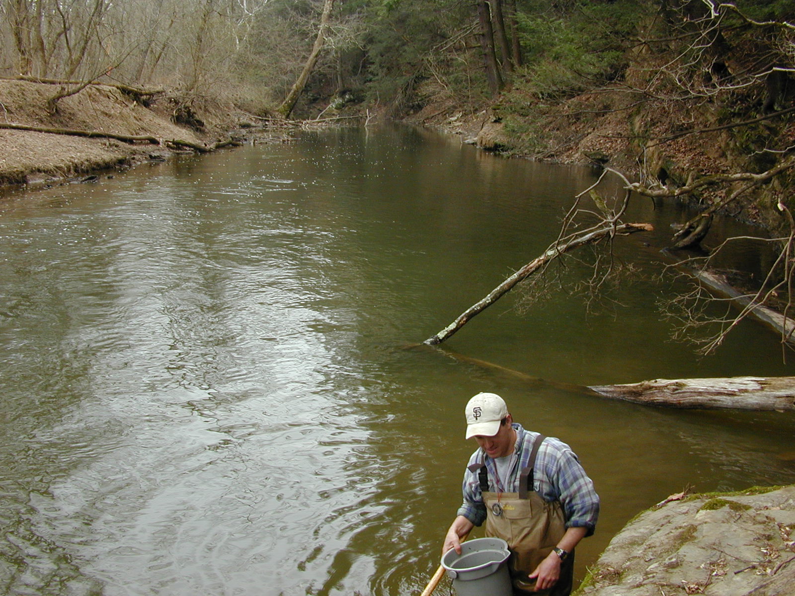 Field photo showing stream conditions at site RKGR-403-R-2002-1