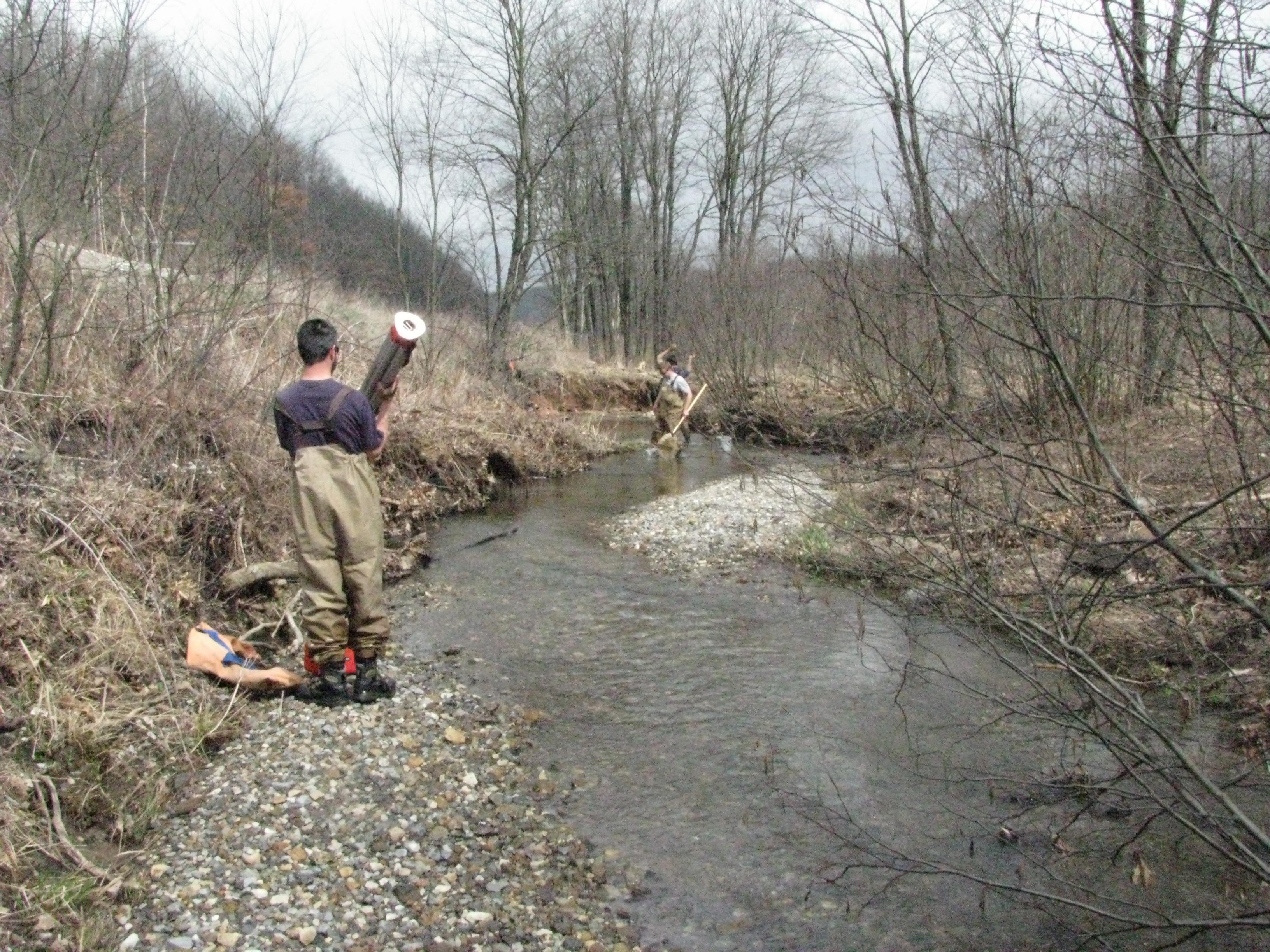 Field photo showing stream conditions at site SAVA-111-H-2012-2