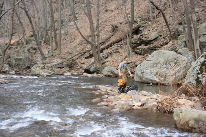 Field photo showing stream conditions at site SAVA-204-S-2011-2