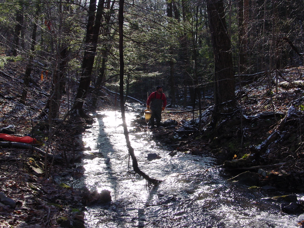Field photo showing stream conditions at site SAVA-276-S-2002-2