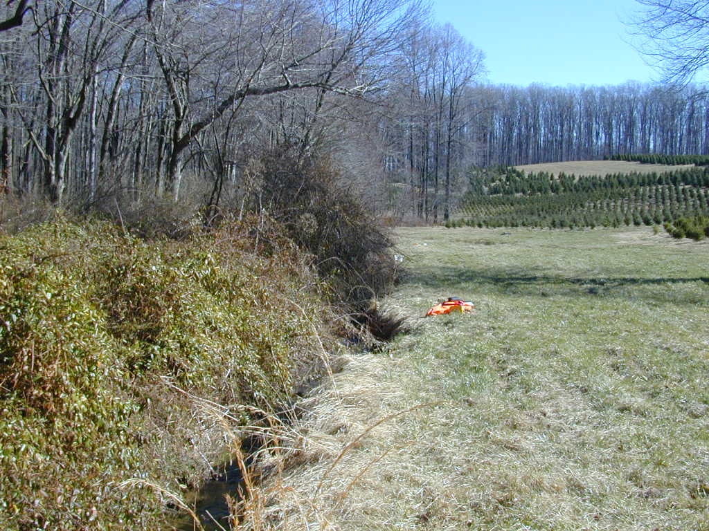 Field photo showing stream conditions at site SBPA-104-R-2000-01
